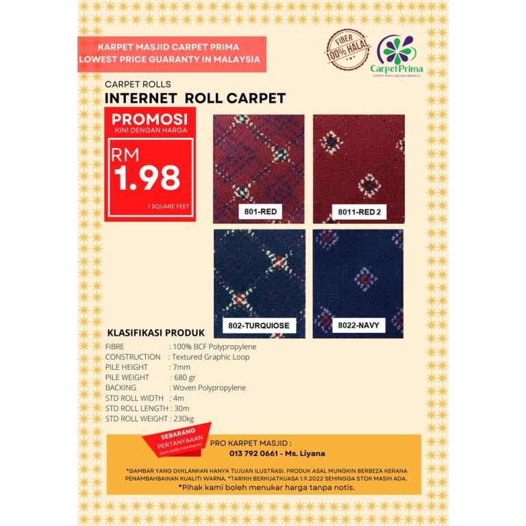 [READY STOCK] INTERNET CARPET ROLL CARPET OFFICE CARPET … in Shah Alam - Image 1