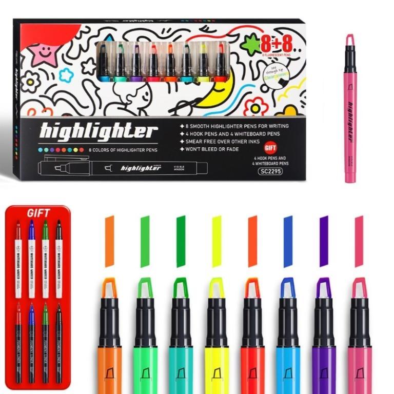 【CH*】 16Pcs Multicolored Highlighter Fluorescent Color … in Putrajaya - Image 1