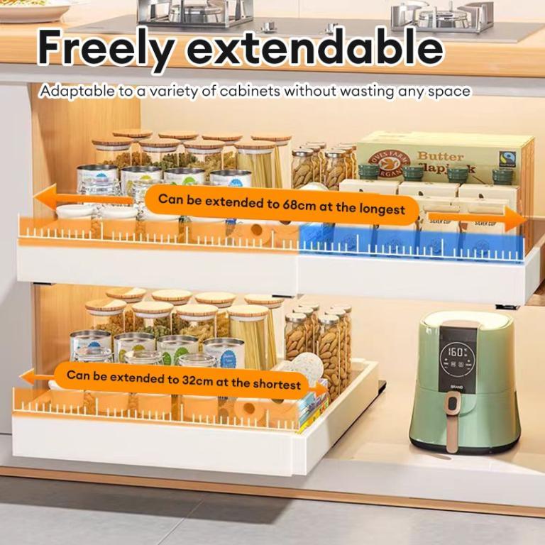 HM Extendable Cabinet Organizer Pull Out Kitchen Rack … in Selayang Baru - Image 1