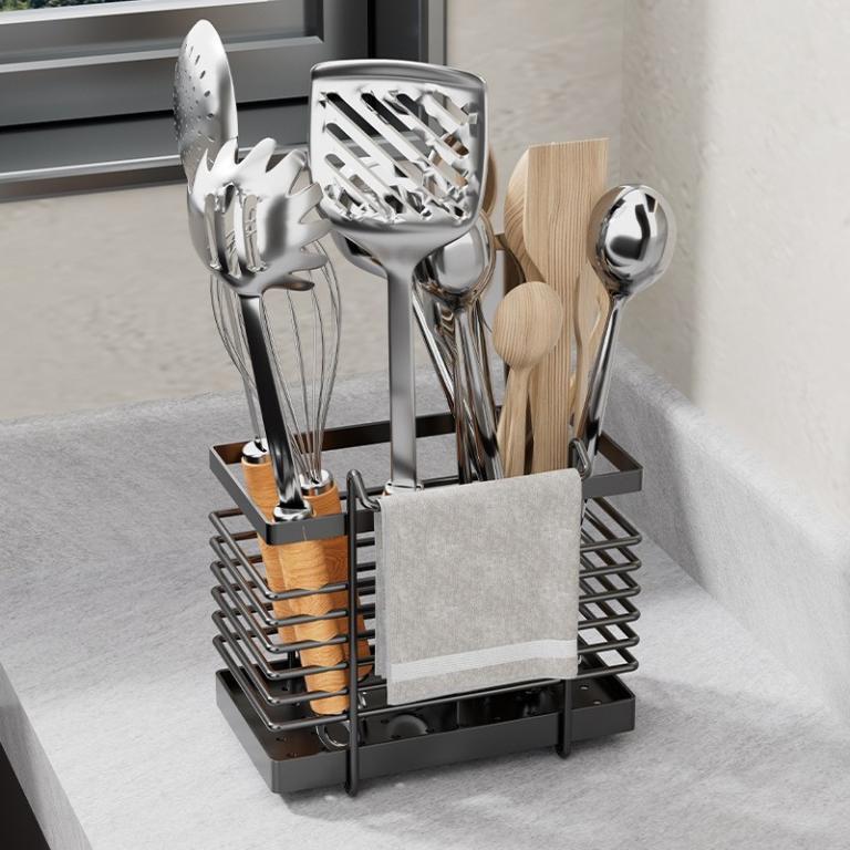 [HME] Wall Mounted Utensil Holder Drying Rack for Forks … in Shah Alam - Image 1