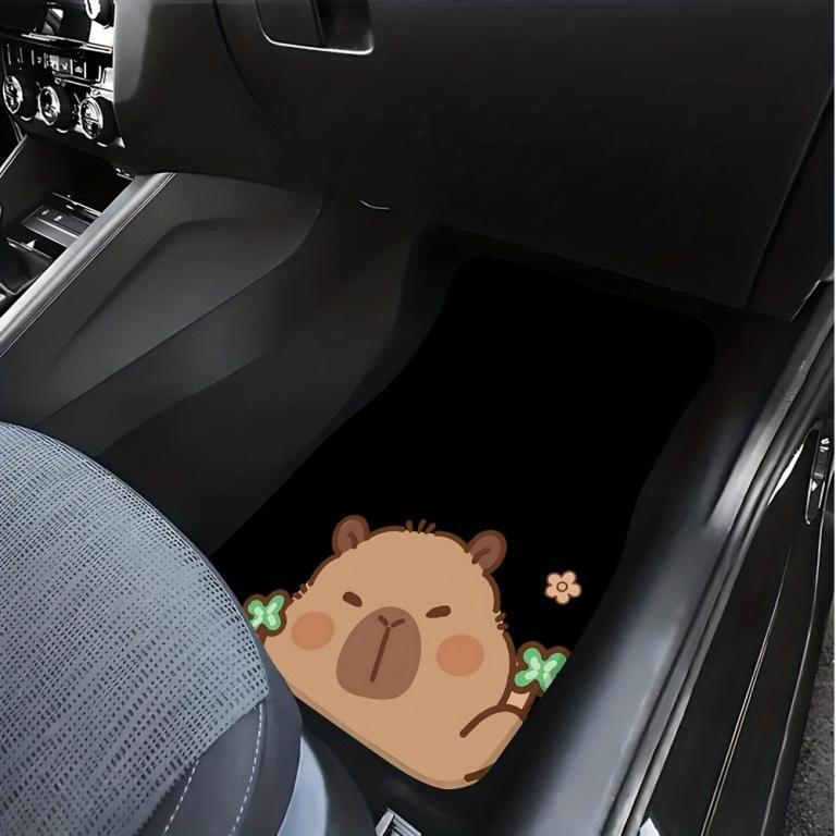 Cute Four-Piece Set Car Feet Mats Designed with Capybara, … in Setapak - Image 1