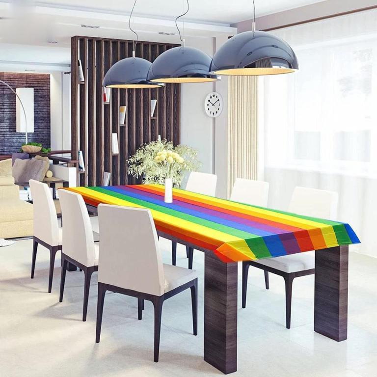 1PC Disposable Rainbow Table cloth Disposable tablecloth … in Malaysia - Image 1