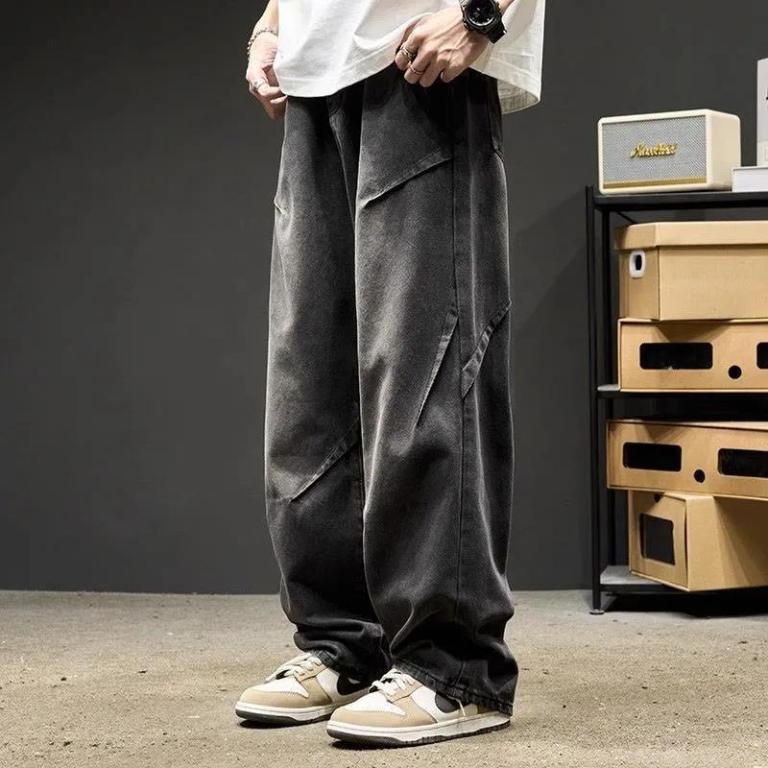 Dark Wear Three-Dimensional Cut Washed Color-Brushed Jeans … in Novena - Image 1
