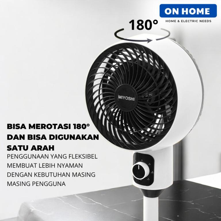 3 Speed Rotation Fan Minimalist Stand Fan Ac Fan in Malaysia - Image 1