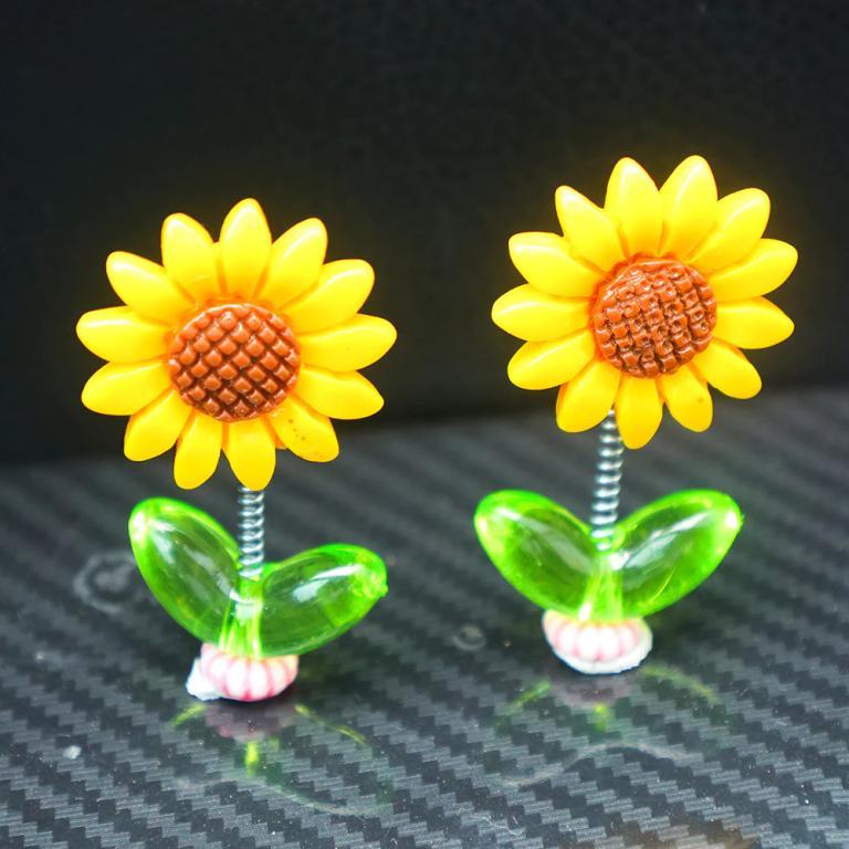 5Pcs/Set Sunflower Decor Shaking Head Sunflower Car … in Setapak - Image 1