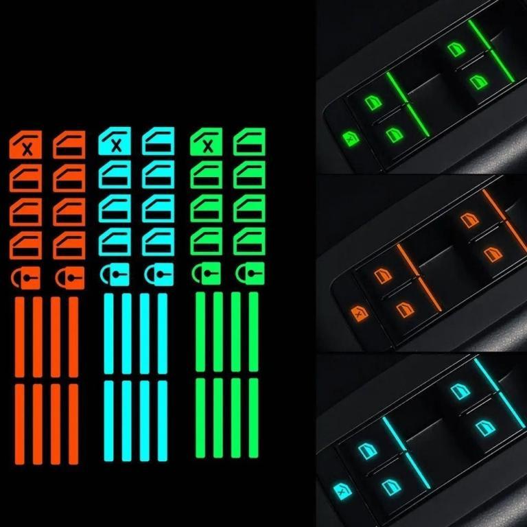 UMISTYDREAMUM9U Car Luminous Button Sticker, Auto … in Donggongon - Image 1