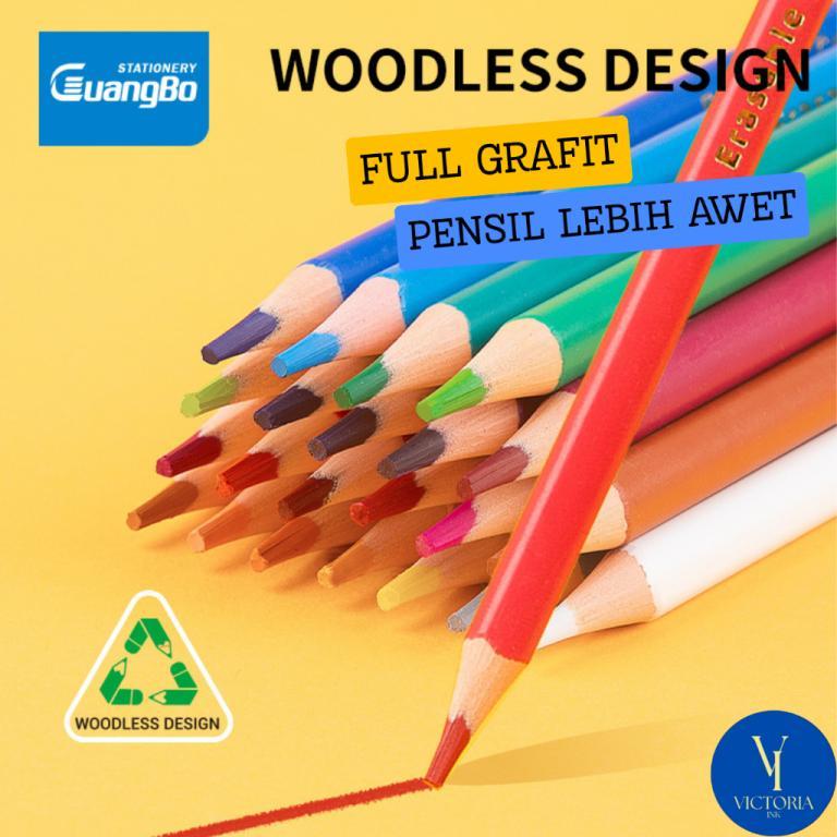 (GuangBo) Erasable Woodless Triangular Colored Pencils Set … in Johor Bahru - Image 1