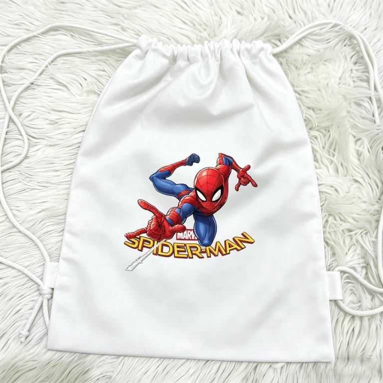 Cartoon Spiderman Drawstring Backpack, Lightweight School … in George Town - Image 1