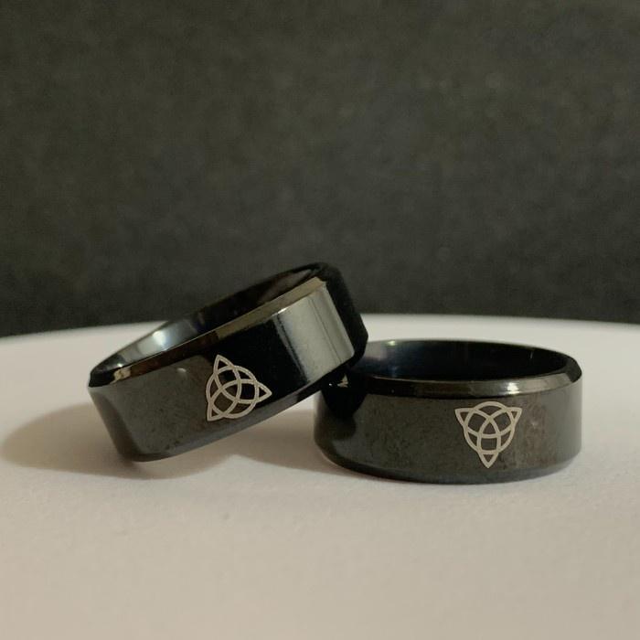PLAIN BLACK RING FOR MEN AND WOMEN COUPLE TITANIUM … in Kota Kinabalu - Image 1