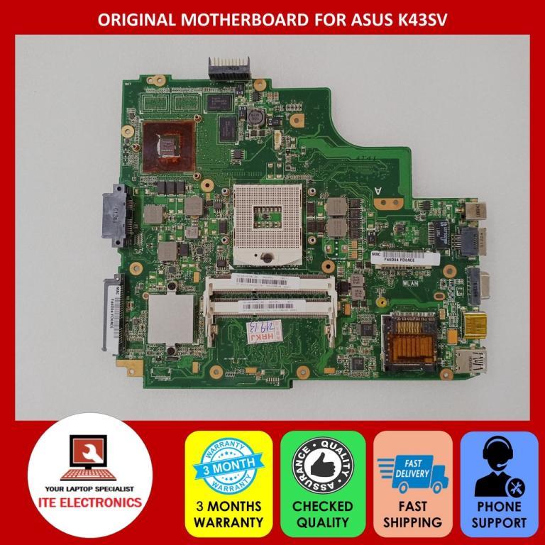 ORIGINAL ASUS K43SV LAPTOP MOTHERBOARD in Shah Alam - Image 1