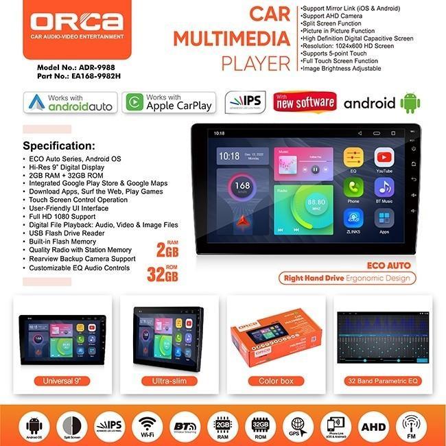ORCA Ford Ranger 9′′ inch Auto CarPlay Android Head Unit / … in Ipoh - Image 1