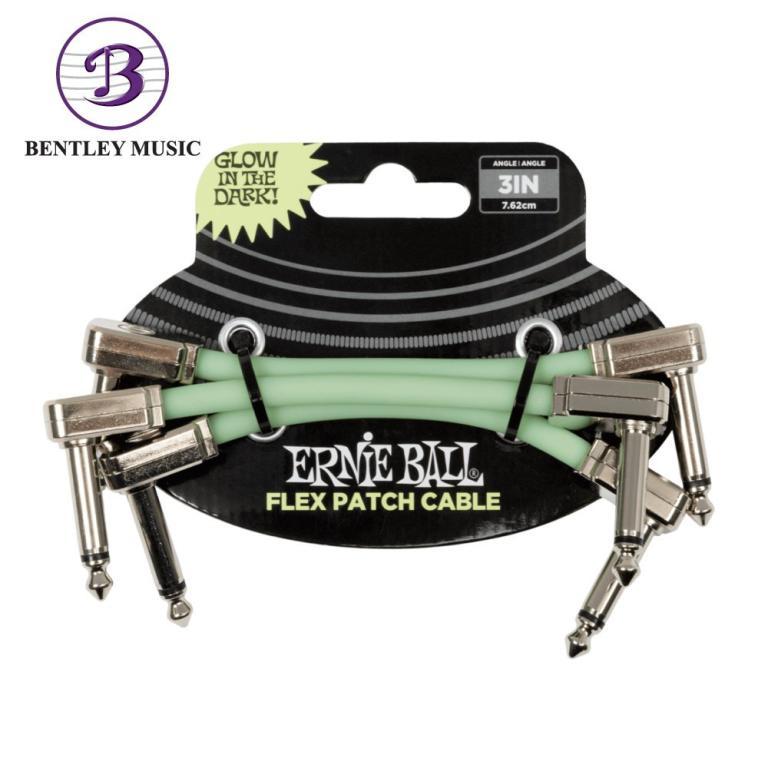Ernie Ball FLEX Instrument Patch Cable Angled 3 Inch, 3pcs Pack in Kota Kinabalu - Image 1