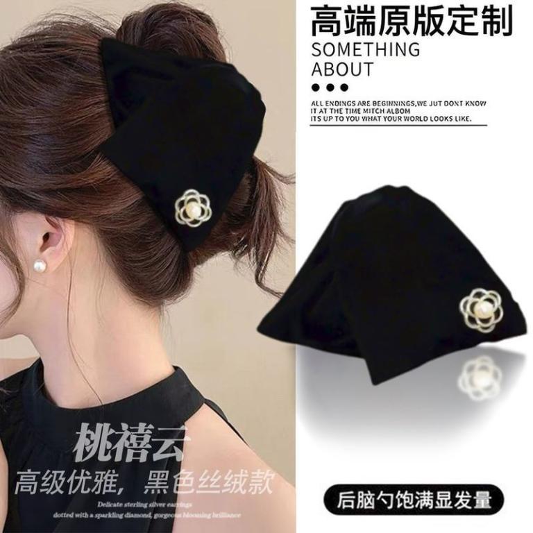 奥黛丽赫本王妃抓夹女2025新款高颜值后脑勺鲨夹子高级发饰 in George Town - Image 1