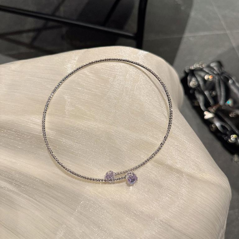 Fashion Exquisite Simple Necklace Light Luxury Rhinestone … in George Town - Image 1