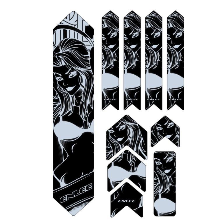 ORORFILL Bike Frame Stickers, Removable Modern Bike Frame … in Subang Jaya - Image 1