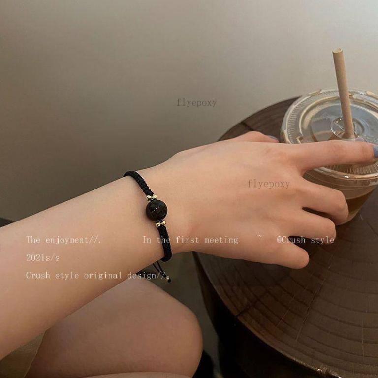 Couple Obsidian Bracelet Female Niche Design Sense Simple … in Kota Kinabalu - Image 1