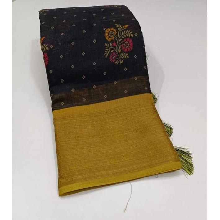 SoftLinenDigitalPrintSaree in Malacca Town - Image 1