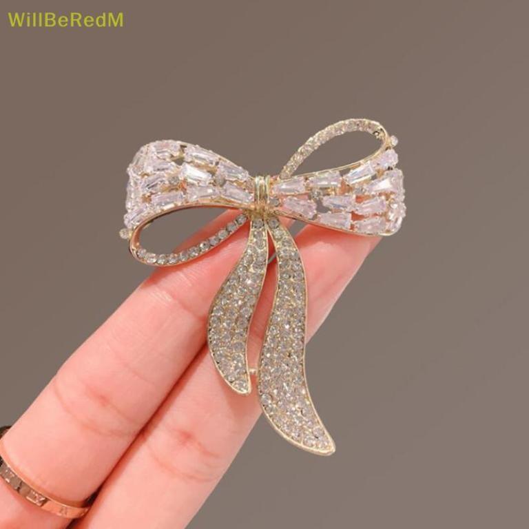[WillBeRedM] Bow Tie Rhinestone Brooch Female Simple … in Subang Jaya - Image 1