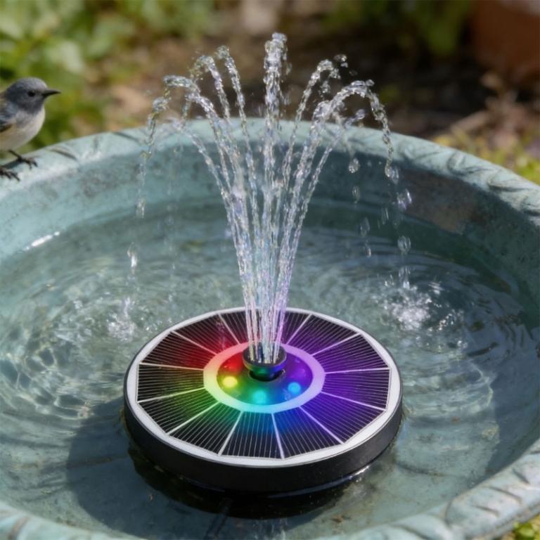 Iny Plastic Exterior Water Feature With Solar Panel And LED … in Balakong - Image 1