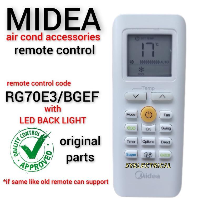 0riginal Air Cond Remote Control With LED Back Light For … in Batu Feringgi - Image 1