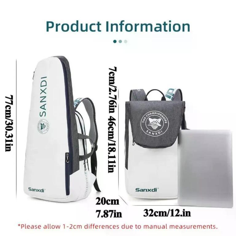 Foldable Tennis Paddle Backpack creative Handbag Badminton … in Woodlands - Image 1