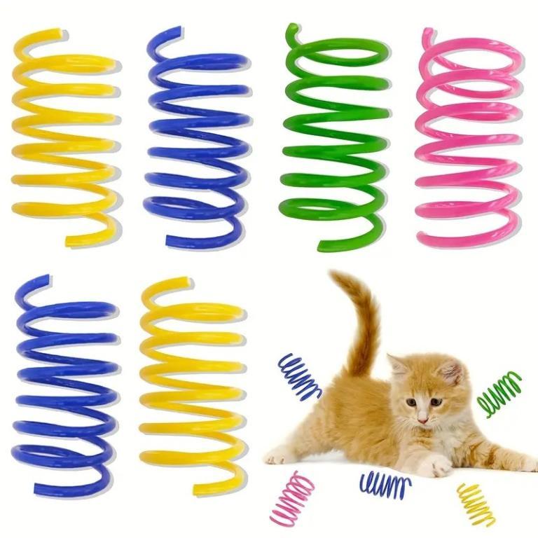 Colorful Plastic Spring Cat Toys Wear-Resistant Bite … in Pasir Ris - Image 1
