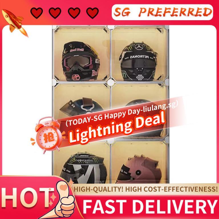 Helmet Storage Rack Motorcycle Hat Storage Cabinet … in North-Eastern Islands - Image 1