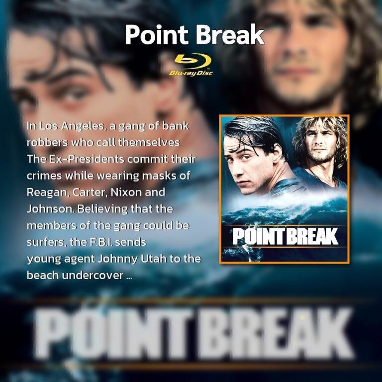 Point Break (1991) Blu-ray 7.2/10 Keanu Reeves in Singapore - Image 1