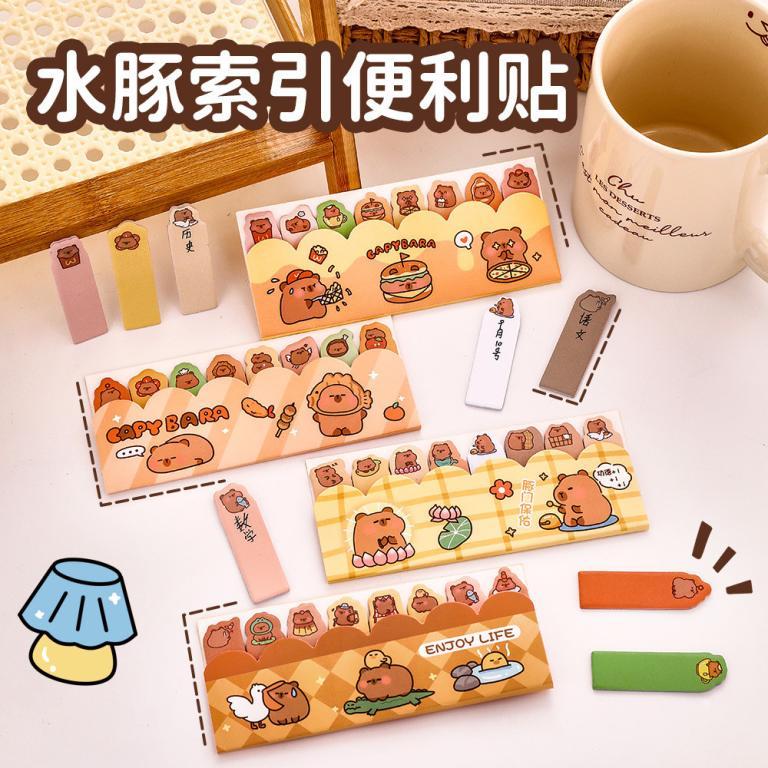 Capybara Sticky Notes Cute Bookmarks Mark Index Stickers … in Mandai - Image 1