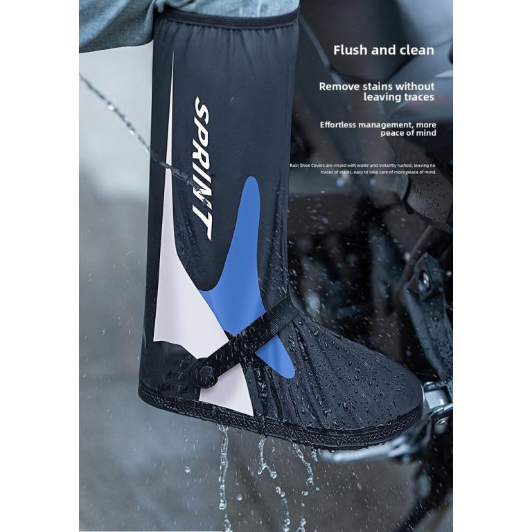 High Cut PVC Rain Shoe Covers - Waterproof Motorcycle … in Bukit Batok - Image 1