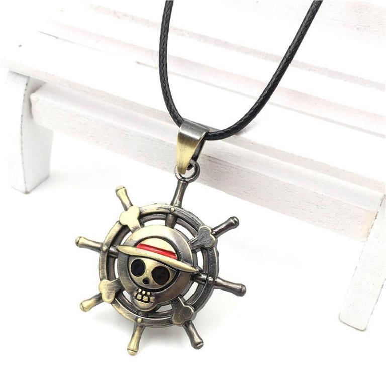 One Piece Pirate Ship Rudder Pendant Necklace in Woodlands - Image 1