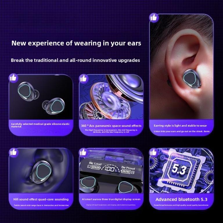 Bluetooth Wireless In Ear Earbuds Mini Battery Display … in Bishan - Image 1