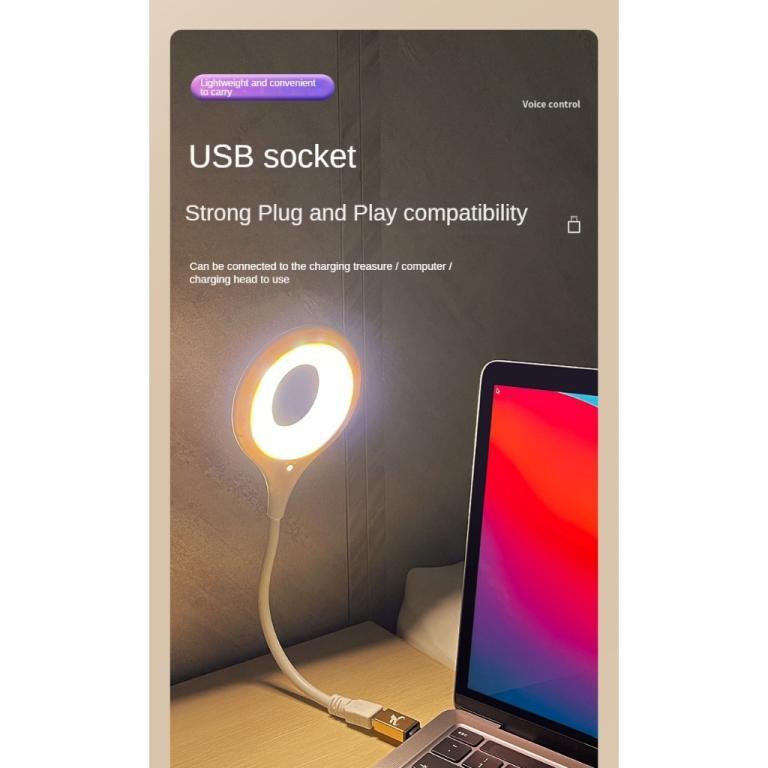 Voice Control Voice Night Light LED Bedside Lamp Creative … in North-Eastern Islands - Image 1