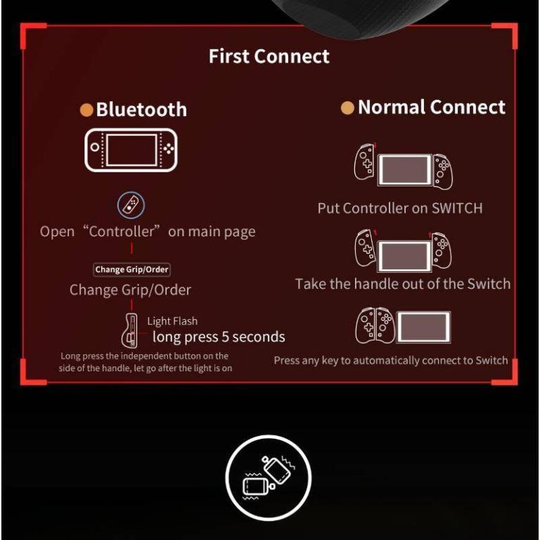 IINE Nintendo Switch Wireless Bluetooth Clear L/R Gamepad … in Bishan - Image 1