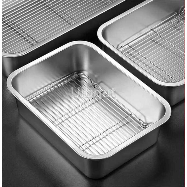 C Deep Square Plate Basin With Rack Pallet Stainless Steel … in Sembawang - Image 1