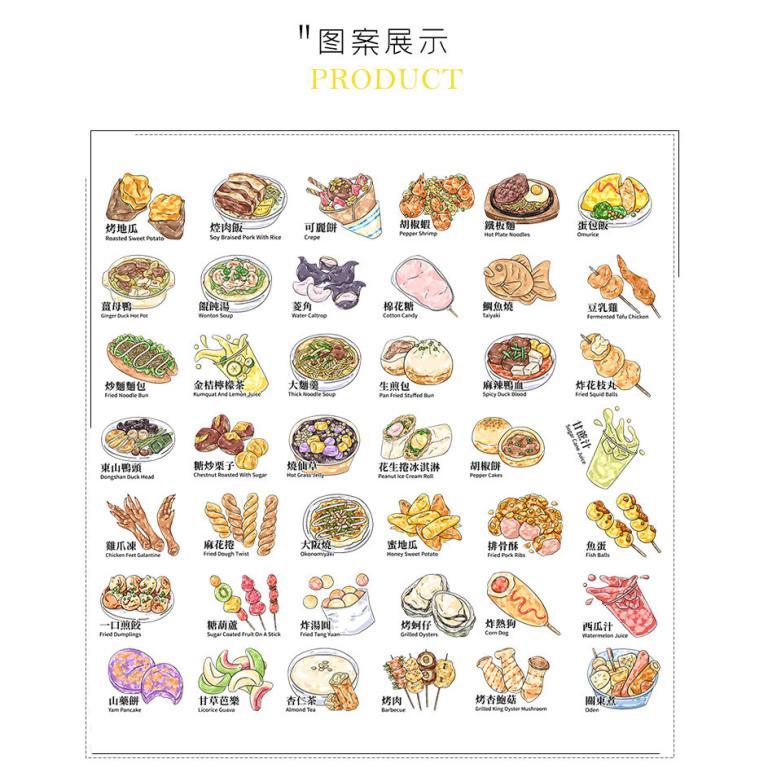 Cute Cartoon Food Sticker Set for Scrapbooking, Journaling, … in North-Eastern Islands - Image 1