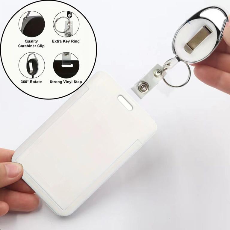 Card Holder Badge Case with Retractable Reel Lanyard/Work … in North-Eastern Islands - Image 1