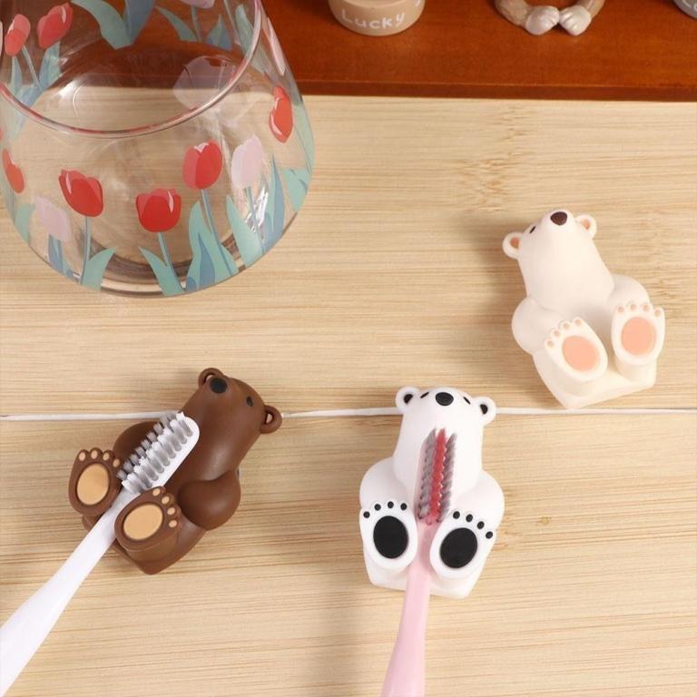 WATTLE Toothbrush Rack, Punch-free Wall Mounted Toothbrush … in Toa Payoh - Image 1