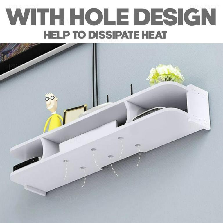 PRADO PVC Waterproof Router Wall Shelf DVD Player Storage … in Sembawang - Image 1