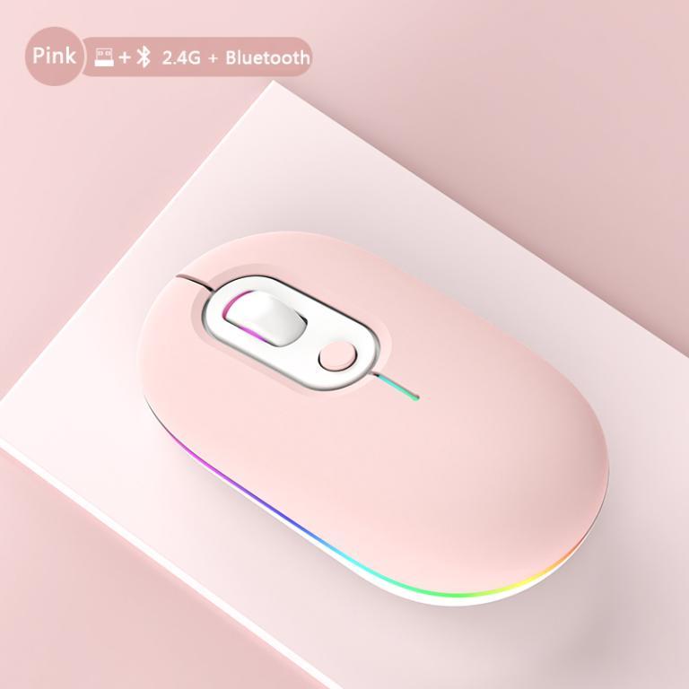 RGB Wireless Mouse with LED Backlit, Rechargeable Silent … in Jurong West - Image 1