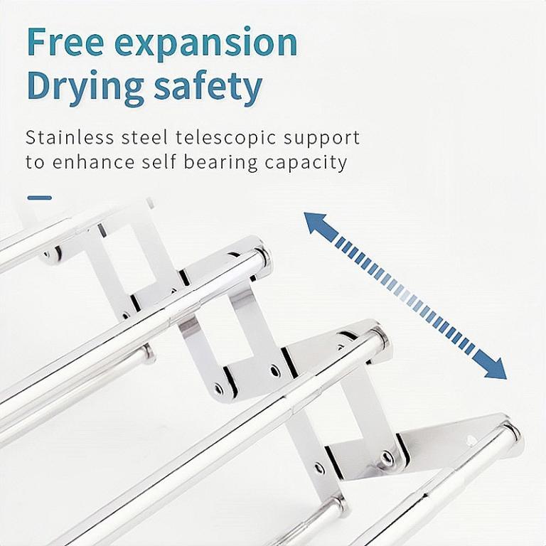 【Fast Delivery】Stainless Steel Wall Mounted Towel Rack 5 … in Toa Payoh - Image 1