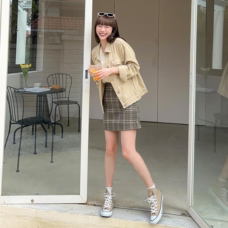 [HARPER] Flap Pocket Open Button Washed Jacket 2 Colors | … in Singapore - Image 1