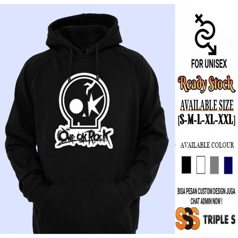 ONE OK ROCK LOGO HOODIE JUMPER MADE OF QUALITY COTTON FLEECE in Pasir Ris - Image 1