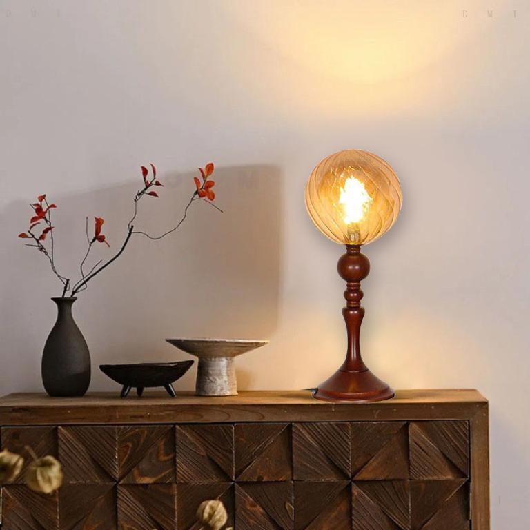Solid wood table lamp, American retro eye-protection … in Sembawang - Image 1