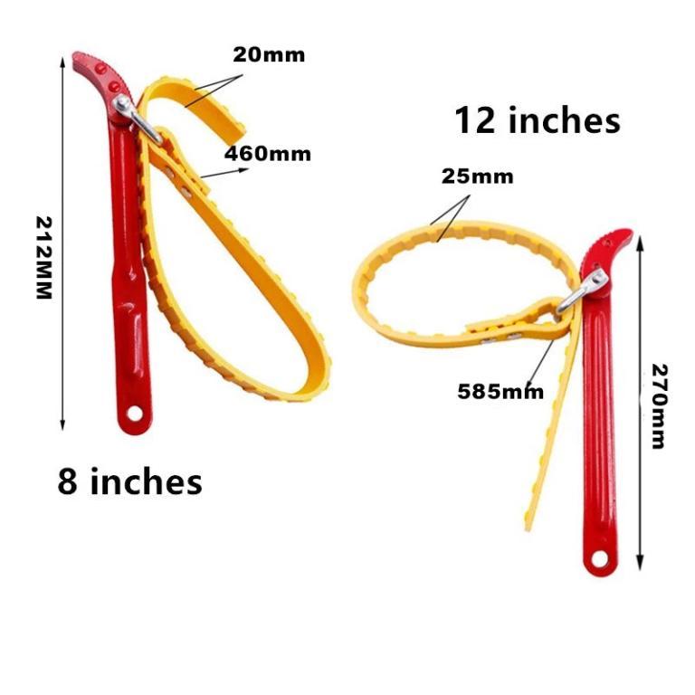 8 12 Inch Belt Wrench Multi-Purpose Adjustable Strap … in Bishan - Image 1