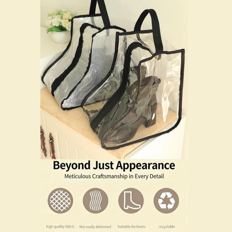 Transparent PVC Shoe Storage Bag Waterproof Dustproof … in Mandai - Image 1