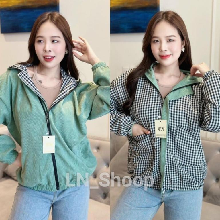 Women's Velvet Ribbed Double-Sided Big Size New Model Jacket in Singapore - Image 1