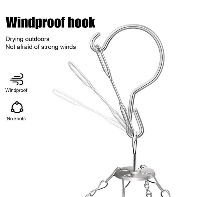 Stainless Steel Sock Rack With Reinforced Clips 20 Clips … in Sembawang - Image 1