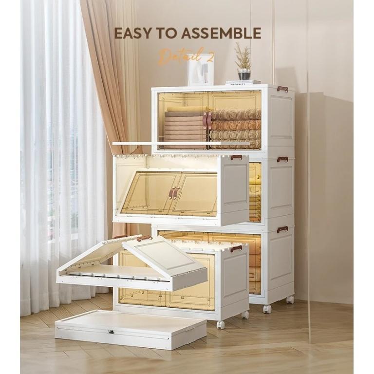 【SG Local Stock】 Foldable Storage Cabinet Stackable … in Mandai - Image 1