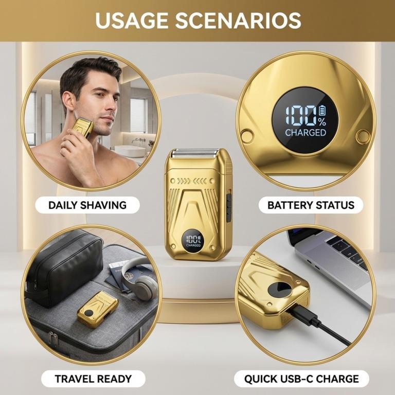 Portable Mini Reciprocating Electric Shaver for Men … in Sembawang - Image 1